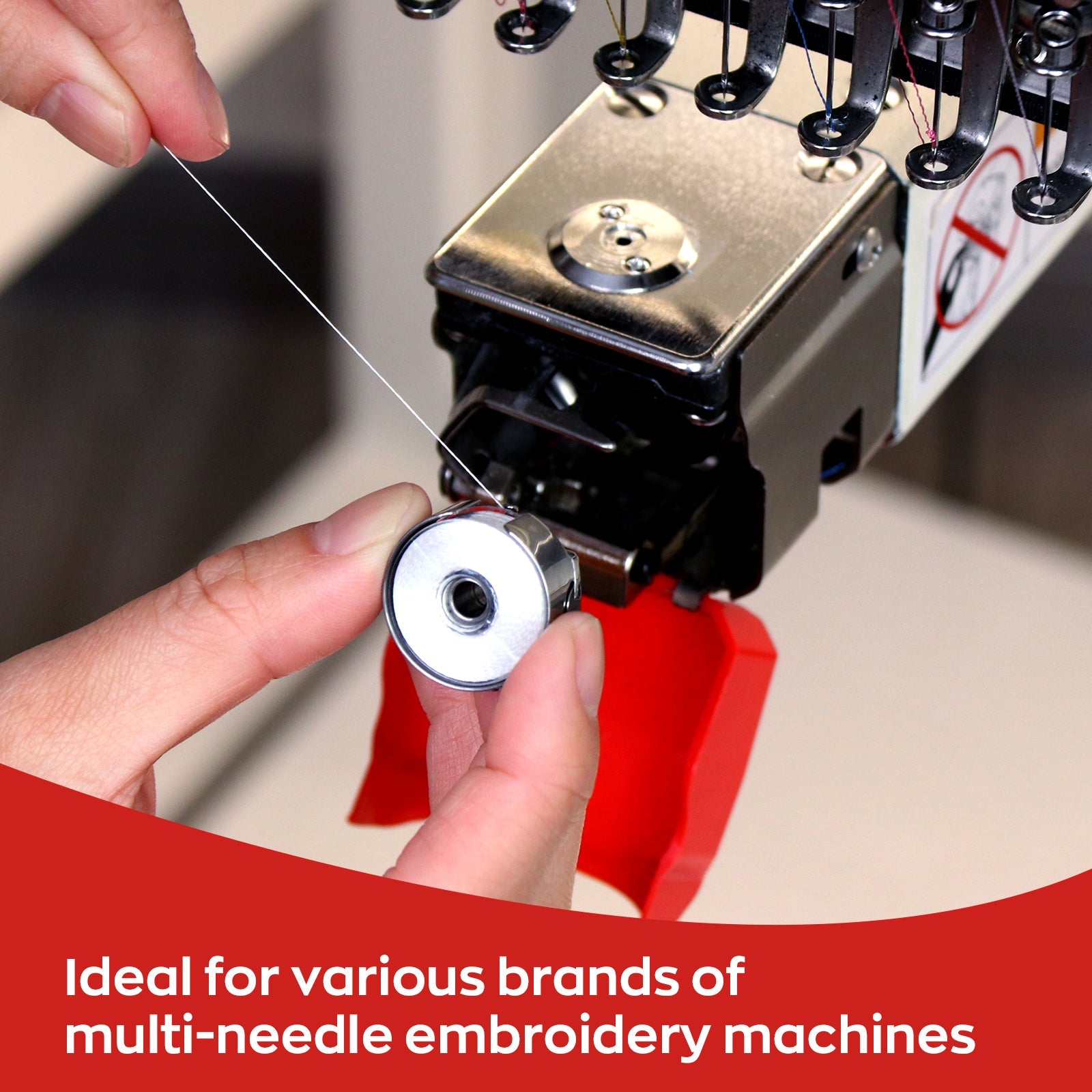 Prewound Embroidery Bobbins – Style L, 70D/2 (60WT), White, Plastic Sides, 144 Pcs